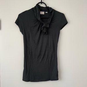 Anthropologie 9-HI5 | Asymmetrical Jabot/Tie Collar Teal Top Size XS